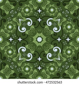 Seamless vector illustration background. Abstract shapes pattern 