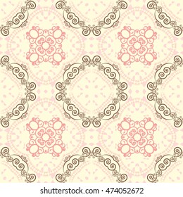Seamless vector illustration background. Abstract shapes pattern 
