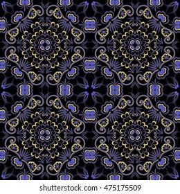 Seamless vector illustration background. Abstract shapes pattern 
