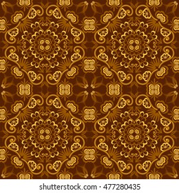 Seamless vector illustration background. Abstract shapes pattern 