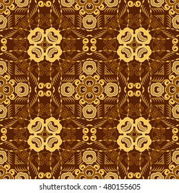 Seamless vector illustration background. Abstract shapes pattern 