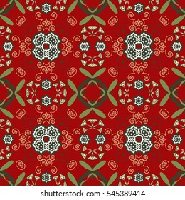Seamless vector illustration background. Abstract shapes pattern 