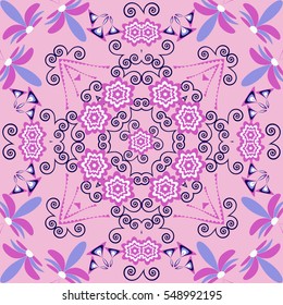 Seamless vector illustration background. Abstract shapes pattern 