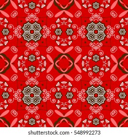 Seamless vector illustration background. Abstract shapes pattern 