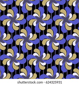Seamless vector illustration background of abstract flowers
