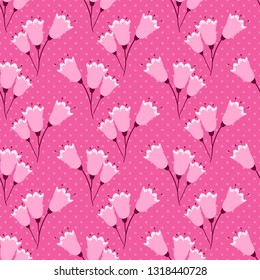 seamless vector illustration background with decorative flowers