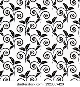 seamless vector illustration background of decorative branches