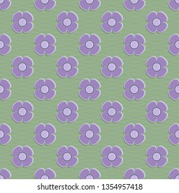 seamless vector illustration background with decorative flowers