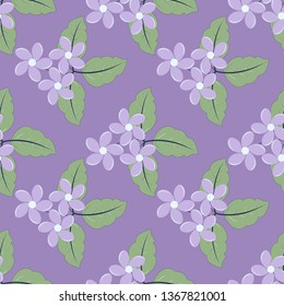 seamless vector illustration background with decorative flowers