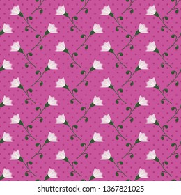 seamless vector illustration background with decorative flowers
