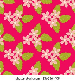 seamless vector illustration background with decorative flowers