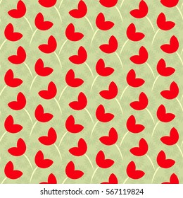 seamless vector illustration background with decorative flowers