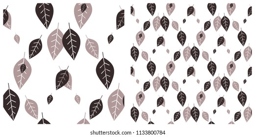 Seamless vector illustration background with leaves pattern.