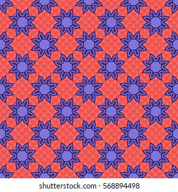 Seamless vector illustration background Valentine's Day. Decorative flowers, heart