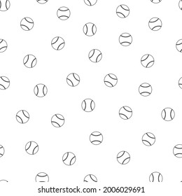 seamless vector illustration of baseball ball on a white background