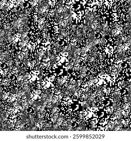 Seamless Vector Illustration Black QR-Inspired Pattern for Tech Branding