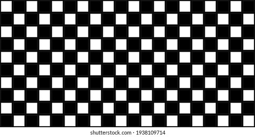 Seamless vector illustration with black and white mosaic background. 
