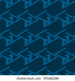Seamless vector illustration with blue triangles for various creative projects