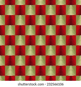 seamless vector illustration Christmas background with abstract Christmas trees