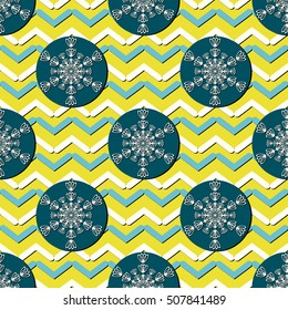 seamless vector illustration Christmas background with snowflake
