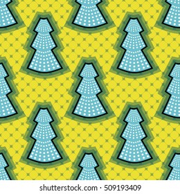 seamless vector illustration Christmas background. Abstract Christmas trees