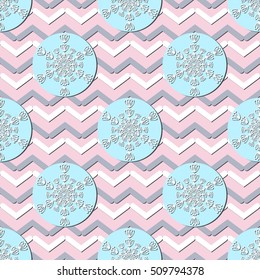 seamless vector illustration Christmas background with snowflake