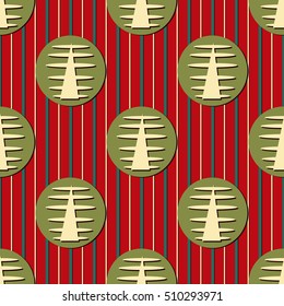 seamless vector illustration Christmas background with abstract Christmas Tree