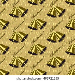 Seamless vector illustration. Christmas bells