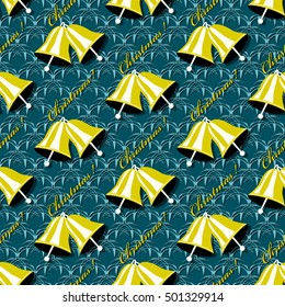 Seamless vector illustration. Christmas bells