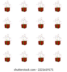 seamless vector illustration of the Christmas season gift wrapping paper
  background image.