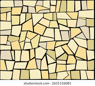 Seamless vector illustration of a colored stone wall with a hand-drawn effect. Great for backgrounds, architecture-themed designs, and creative layouts. The simple and clean outline style makes it