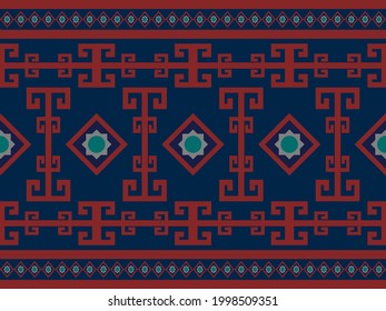 seamless vector illustration Dark red and dark blue for interior design, wallpaper, printing, textile industry, silk