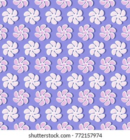 Seamless vector illustration of decorative flowers. Design elements for Scrapbook. Can be used for wallpapers, fills images, background, surface