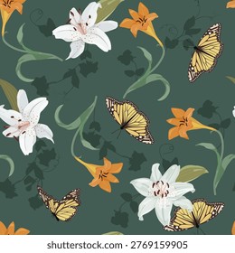 Seamless vector illustration delicate
