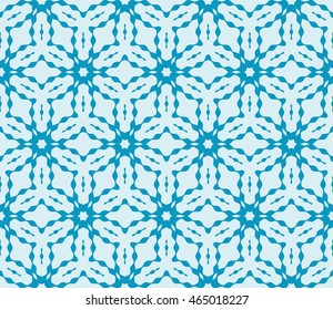 Seamless vector illustration depicting abstract transformations circles and ovals. For the design, printing, Wallpaper. Blue.