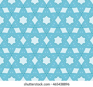 Seamless vector illustration depicting abstract transformations circles and ovals. For the design, printing, Wallpaper. Blue.