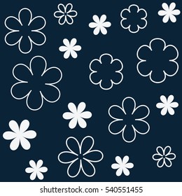 Seamless vector illustration with flower decor