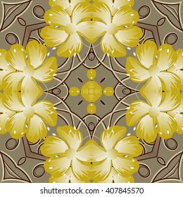 Seamless vector illustration. Flower pattern