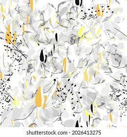 Seamless vector illustration of flowers on a colored background. Blossom pattern, flower blank for designer, textiles, clothing, bed