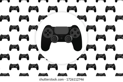 seamless vector illustration of game console. vector illustration. seamless flat design.