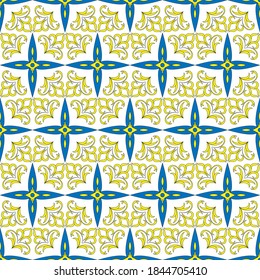 Seamless vector illustration with geometric Oriental patterns for printing, textiles, packaging, linoleum.