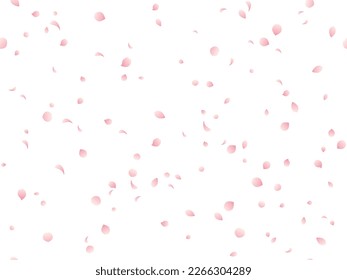 Seamless Vector illustration of Gradation petal cherry blossom storm