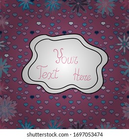 Seamless Vector illustration. Hand drawn sketches leaves doodle background. Leaves on a white, pink and blue colors.