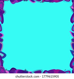 Seamless. Vector illustration. Hand drawn vector border frame doodles.