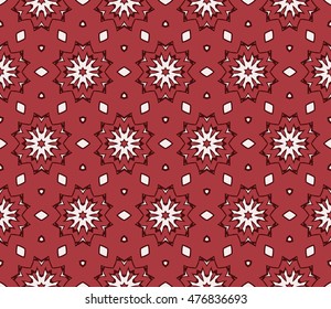 Seamless vector illustration with the image of abstract flowers. For the design of greeting cards backgrounds, interior design, textile industry. Pink color