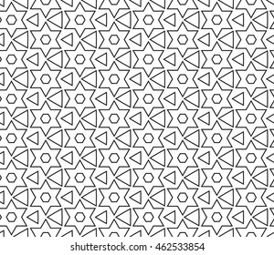 Seamless vector illustration with the image of a polygonal pattern. For the design, printing, wallpaper