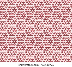 Seamless vector illustration with the image of a polygonal pattern. For the design, printing, wallpaper. Rose color