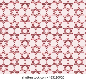 Seamless vector illustration with the image of a polygonal pattern. For the design, printing, wallpaper. Rose color