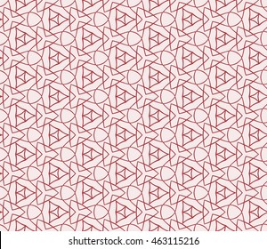Seamless vector illustration with the image of a polygonal pattern. For the design, printing, wallpaper. Rose color
