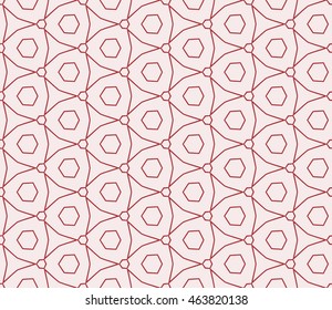 Seamless vector illustration with the image of a polygonal pattern. For the design, printing, wallpaper. Rose color